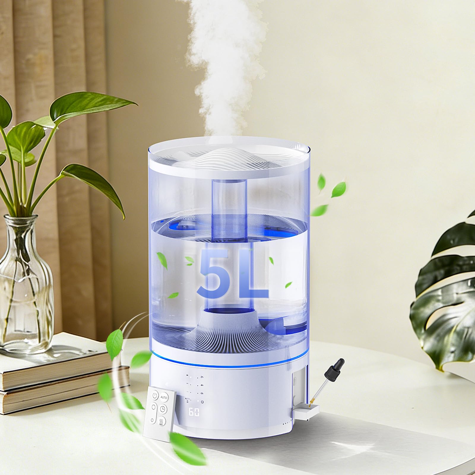 加湿器 大容量 5L 知能恒湿 ハイブリッド式加湿器 加熱式 超音波式 Amazon.co.jp: 【2025新登場・AIスマート】 加湿器 大容量 5L 知能恒湿